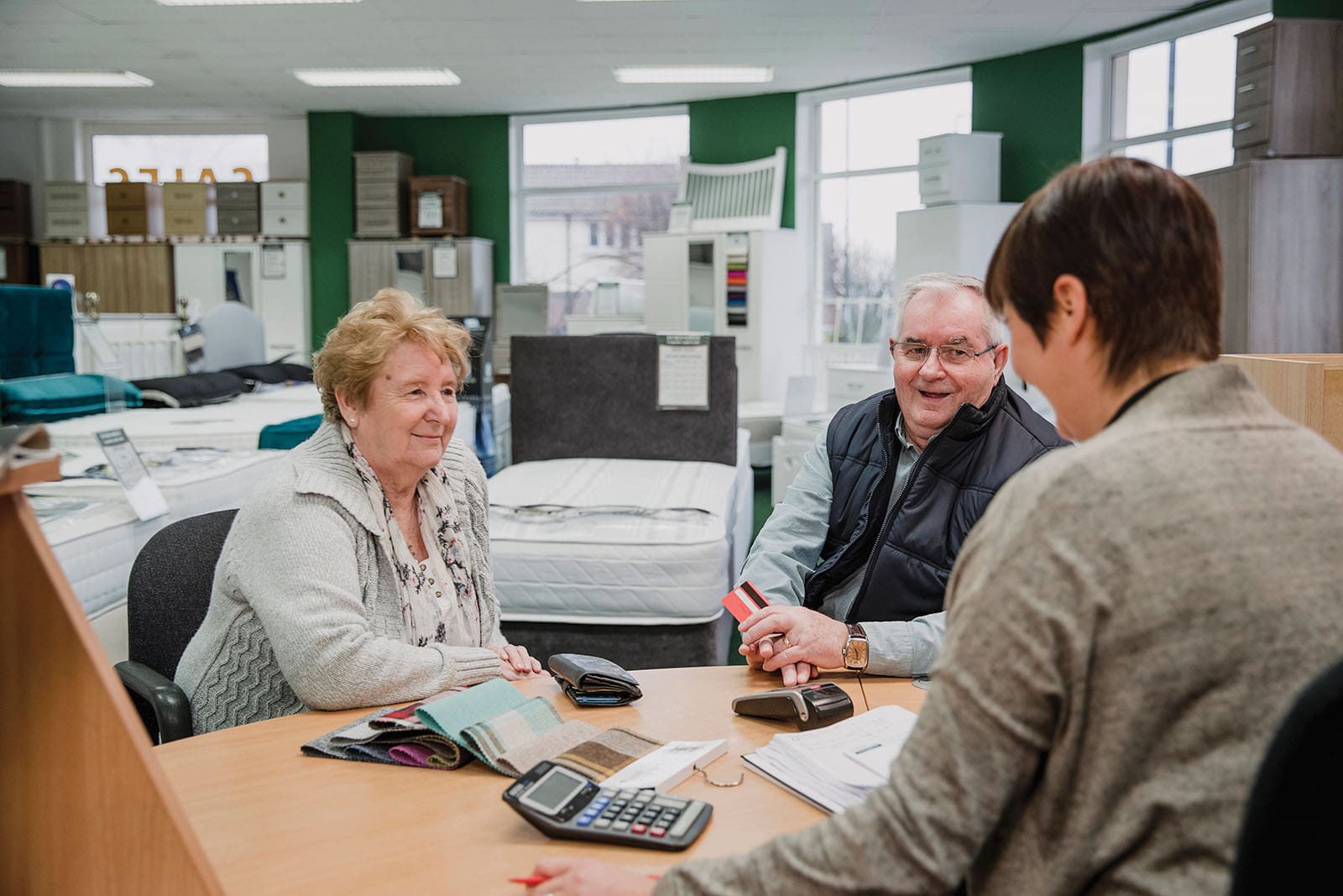 Small business with customers buying services - commercial finance helped them trade